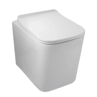 Balneo Luga Wand-WC rimless weiß ohne Spülrand mit Softclose-Absenkautomatik-Sitz aus Duroplast