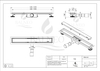 Balneo G-Drain Next Milky Bodenablauf 80 cm mit weißem Panel aus gehärtetem Glas, niedrigem Siphon und tiefem Schlammfang