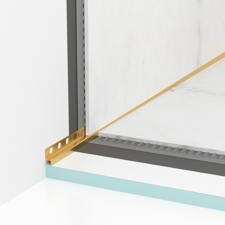 Balneo Gefälleleiste Gold Wandmontage links 170 cm