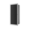 Schowek na szczotkę WC Balneo Wall Box Brush S Black Glass wbudowany w ścianę ze stali nierdzewnej