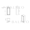 Balneo Wall Box Brush S White Glass WC-Bürsten-Schrank rechts, Unterputz, Edelstahl