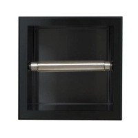 Papierhalter Balneo Wall Box Paper 1 schwarz unterputz aus Edelstahl