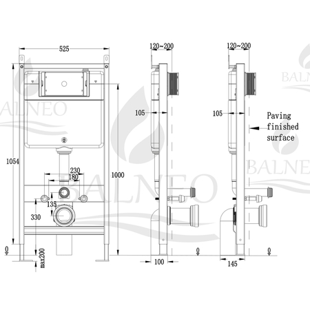 Balneo Fix-Frame Slim Next WC-Unterputz-Spülkasten