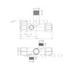 Eckventil mit Keramikkartusche Modell 5 INOX 1/2 x 3/8 x 3/8
