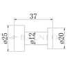 Balneo Qube Chromhaken Modell 3