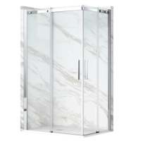 Balneo Rio Schiebe-Duschkabine 90 x 90 cm, Chrom, transparent