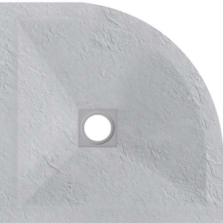 Verbundduschwanne Balneo Stone Tray 80 x 80 x 2,5 cm hellgrau flach halbrund