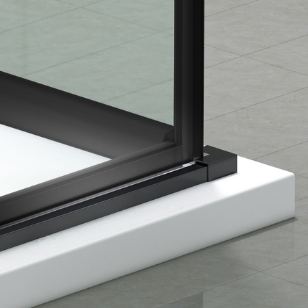 Balneo Rio Schiebe-Duschkabine 80 x 80 cm, schwarz, transparent