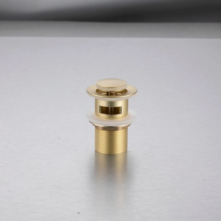 Balneo Klik Klak B Messing-Waschbeckenstopfen, goldfarben, mit Überlauf – Brushed Gold
