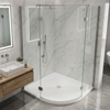 Verbundduschwanne Balneo Stone Tray 90 x 90 x 2,5 cm weiß flach halbrund