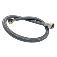 Balneo PEX-Anschlussschlauch, grau geflochten 1/2" x 1/2" 30 cm