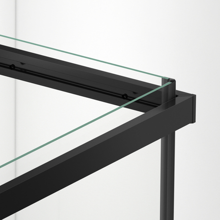 Balneo Rio Schiebe-Duschkabine 80 x 100 cm, schwarz, transparent