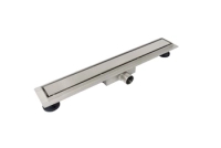 Bodenablauf Balneo Duplex Standard 90 cm beidseitig aus gebürstetem Edelstahl mit niedrigem Siphon