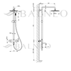Balneo Cascade Brausebatterie-Set 1 Kupfer