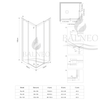 Balneo Rio Schiebe-Duschkabine 100 x 100 cm, schwarz, transparent