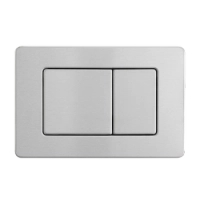 WC-Spültaste Balneo Axo Inox aus gebürstetem Edelstahl