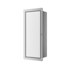 Balneo Wall Box Brush S White Glass WC-Bürsten-Schrank rechts, Unterputz, Edelstahl