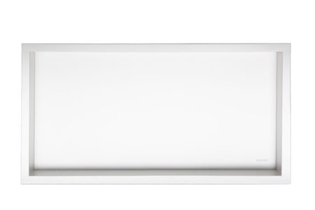 Balneo Wall Box One White Nischenablage 60 x 30 x 10 cm weiß aus Edelstahl mit Rand