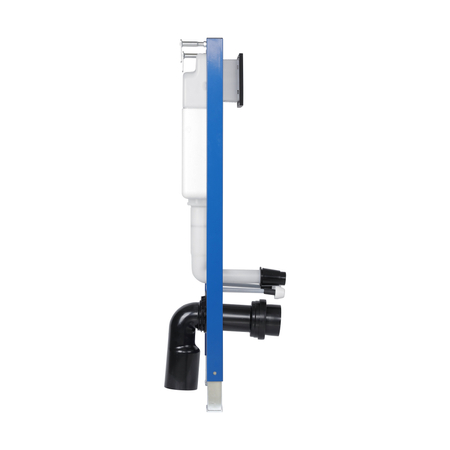 Balneo Unterputz-WC-Set, Fix-Frame Standard-Rahmen mit weißer Luna-WC-Schüssel und einer Taste Ihrer Wahl