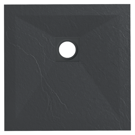 Verbundduschwanne Balneo Stone Tray 80 x 80 x 2,5 cm dunkelgrau flach quadratisch