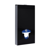 Balneo Fix-Frame Glass Black WC-Aufputz-Spülkasten, schwarz, aus gehärtetem Glas