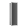 Balneo Wall Box Brush L Black Glass Bürstenstauraum für WC, rechts, zum Einbau in die Wand, aus Edelstahl