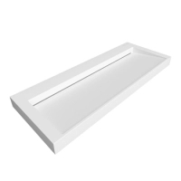 Waschbecken Veloria Coco White Solid Surface mit linearem Ablauf 120 cm