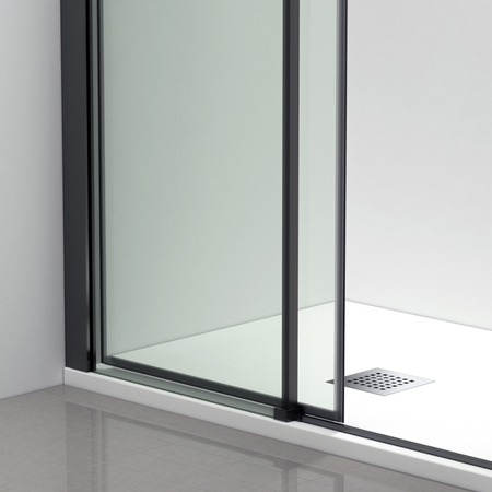 Balneo Rio Schiebe-Duschkabine 90 x 90 cm, schwarz, transparent