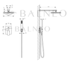 Balneo Cascade Duscharmatur 3er Set gold