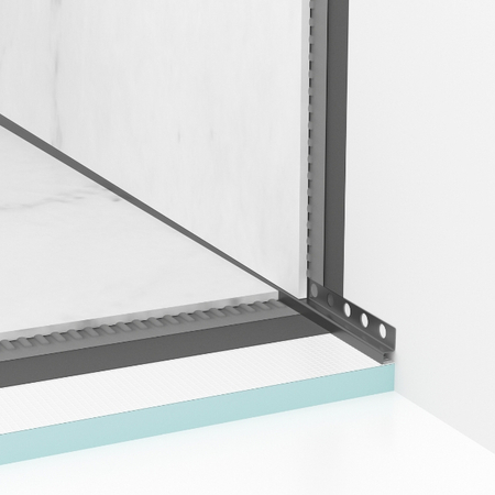 Balneo Gun Metal Fallschiene rechts 120 cm