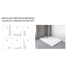 Komposit-Duschwanne Balneo Stone Tray 120 x 90 x 2,5 cm weiß flach rechteckig