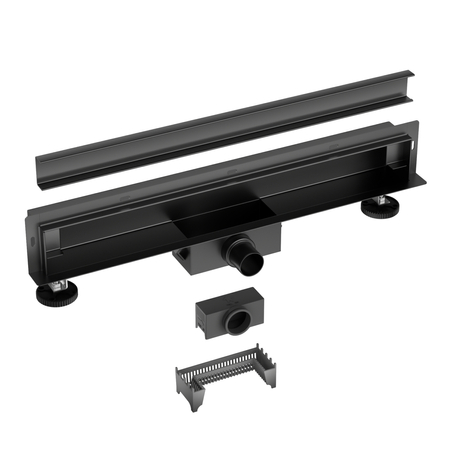 Balneo W-Drain NEXT 2in1 Linien-Wandablauf 90 cm schwarz doppelseitig