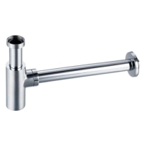 Balneo Messing-Waschbecken-Siphon, verchromt, rund