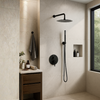 Balneo Cascade Duscharmatur 2er Set schwarz