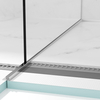 Balneo Gefälleleiste Edelstahl für Glas links 120 cm