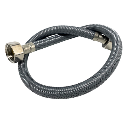 Balneo PEX-Anschlussschlauch, grau geflochten 1/2" x 1/2" 60 cm
