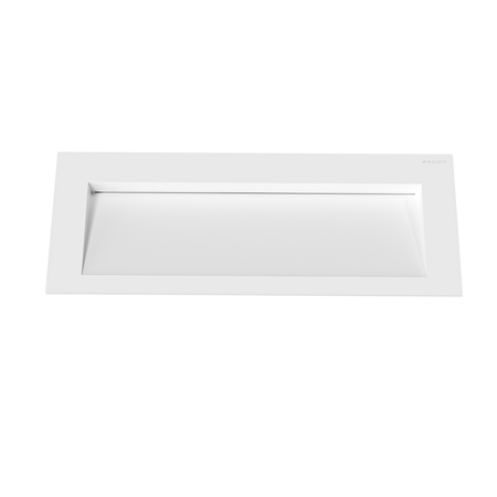 Waschbecken ALVERIA Solid Surface Coco White mit linearem Ablauf 80 cm