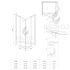 Balneo Rio Schiebe-Duschkabine 90 x 90 cm, schwarz, transparent