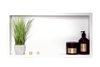 Balneo Wall Box One White Nischenablage 60 x 30 x 10 cm weiß aus Edelstahl mit Rand